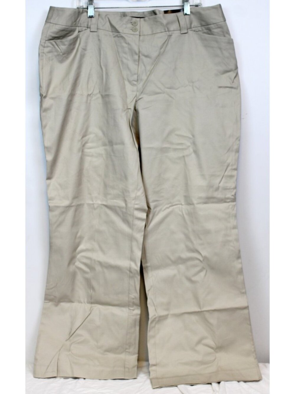 NEW Lane Bryant Khaki Wide Leg Pants sz 20 Average Houston Trouser Dress Casual